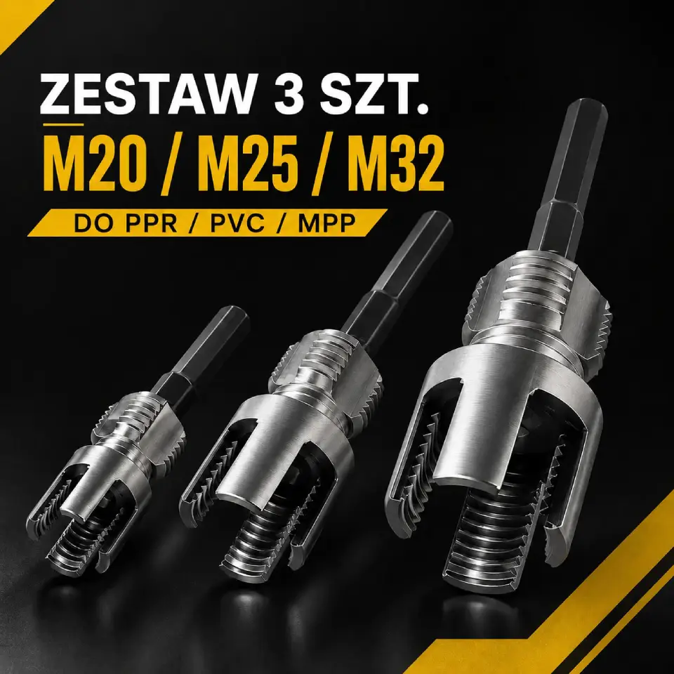 Zestaw do gwintowania rur PPR M20 M25 M32