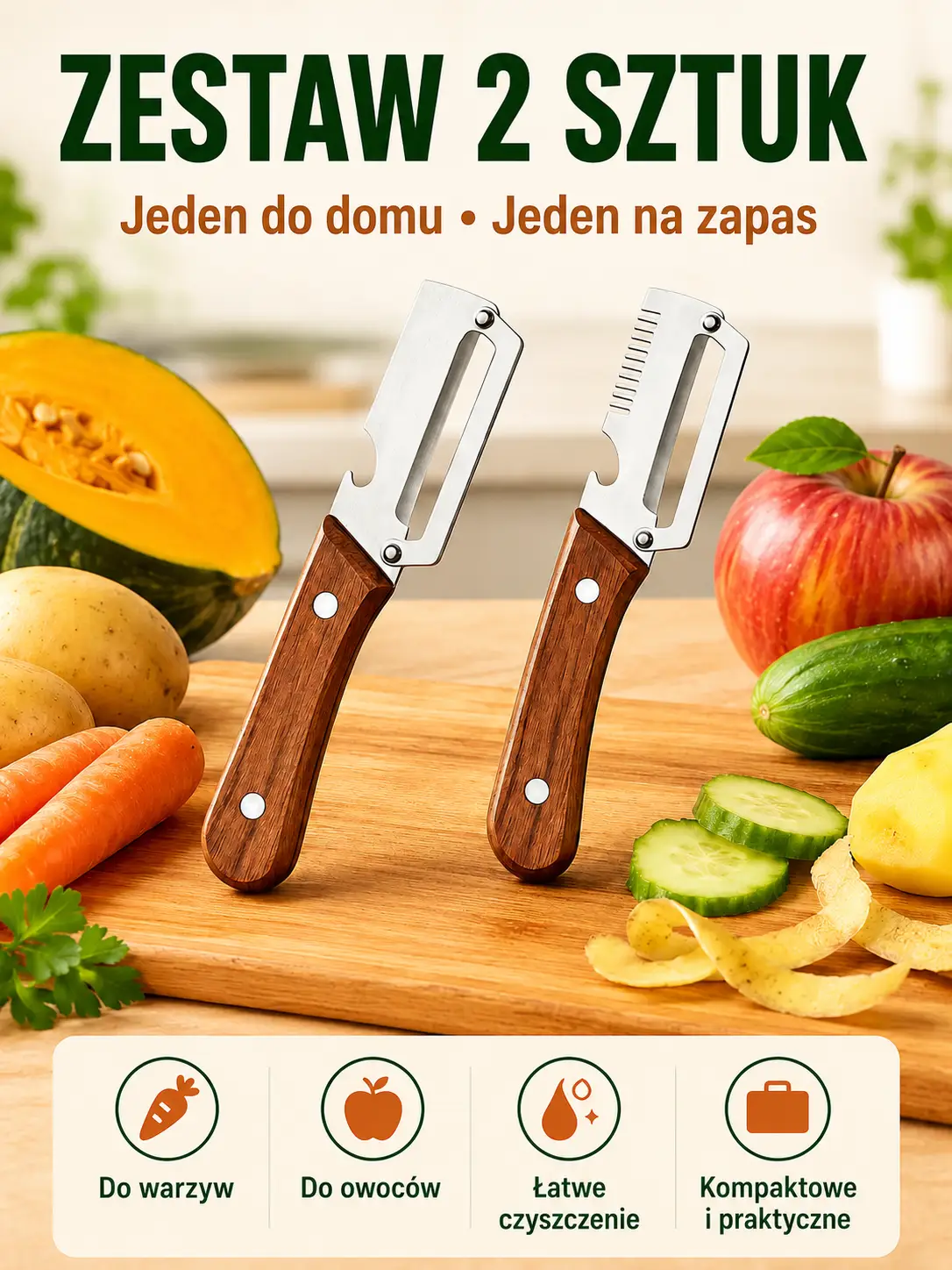 Zestaw 2 obieraczek 2 w 1